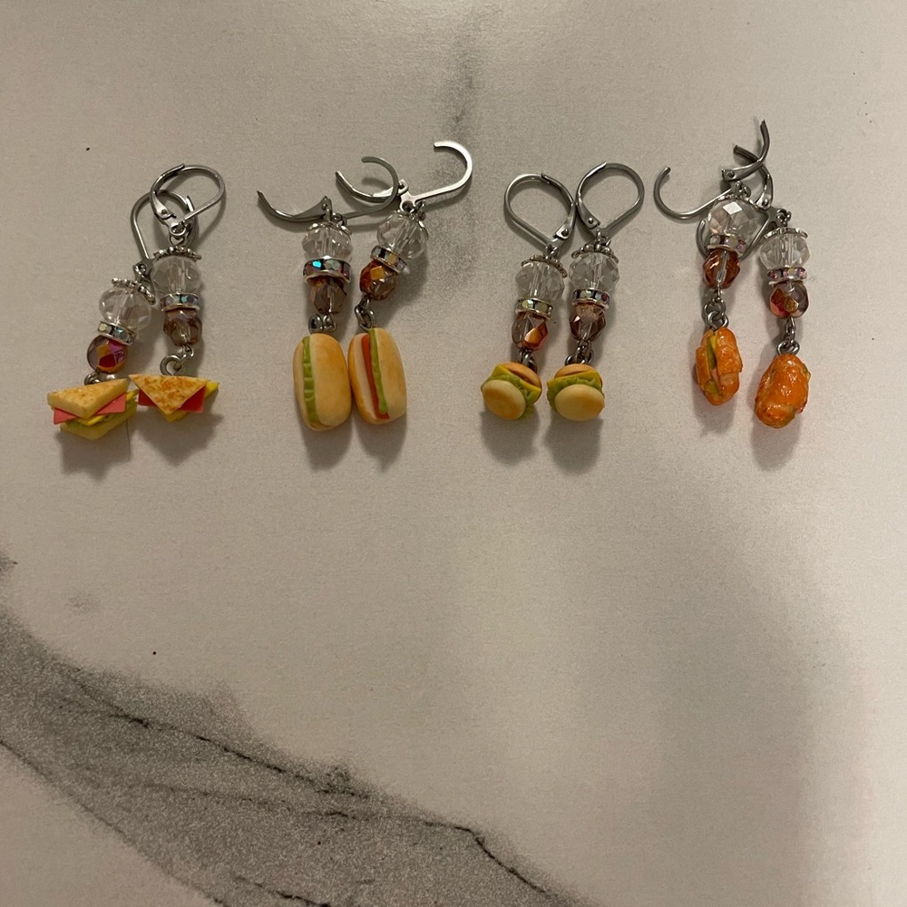 BRAND NEW! Stainless Steal food earring’s!
